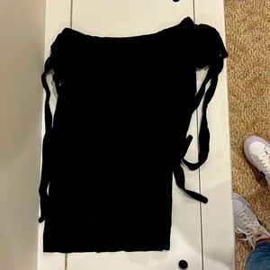 Lulus off the shoulder black dress